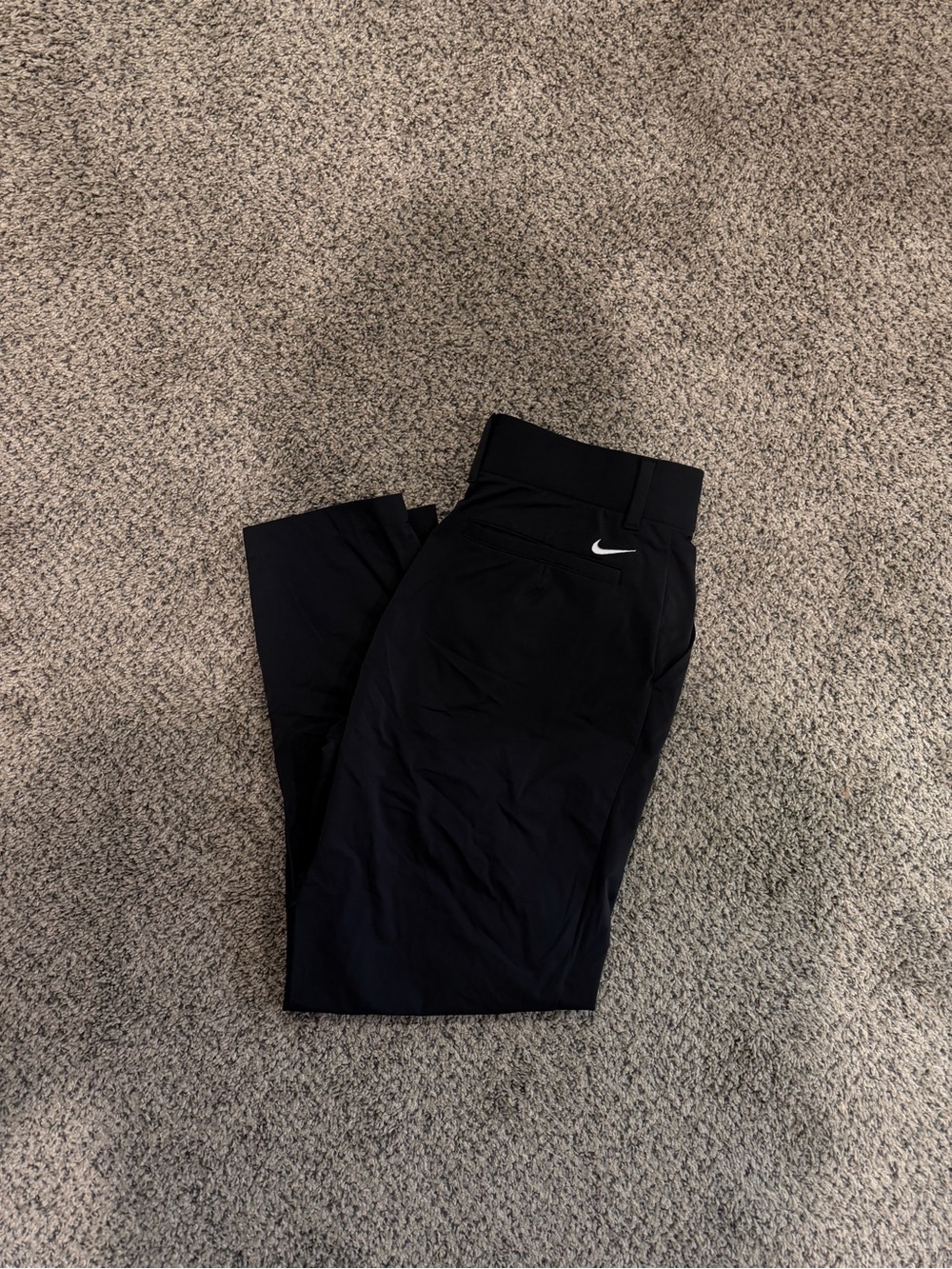 Nike Black Performance Golf Pants with White Swoosh